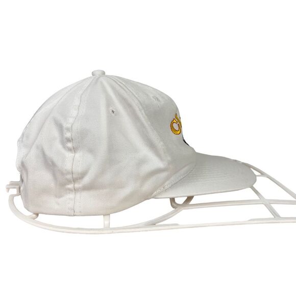 Vintage Clark Chevrolet Baseball Hat Cap Snap Back White Checkered Flag - Picture 3 of 5